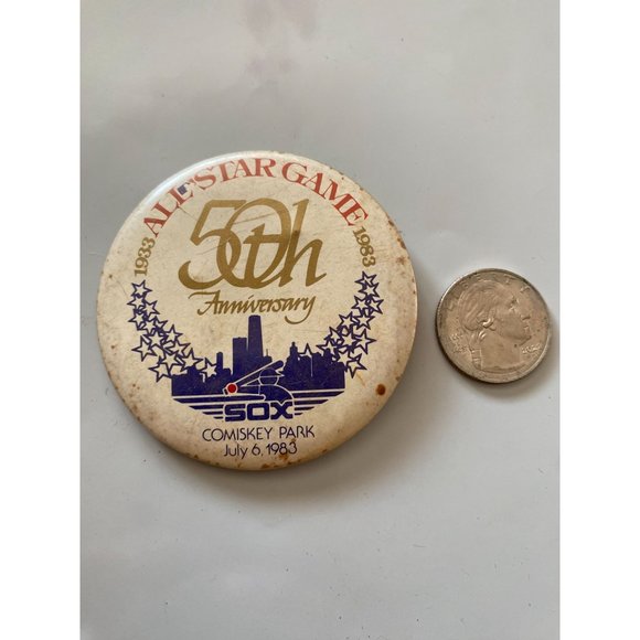 50th Anniversary All Star Game 1933-1983 Pinback Button, Chicago White Sox - Picture 2 of 4